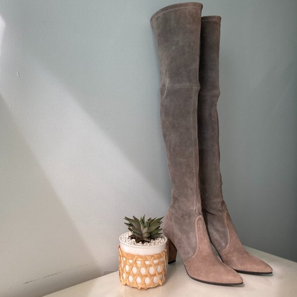 Stuart Weitzman Shoes - STUART WEITZMAN Suede Over the Knee Boots 6 1/2